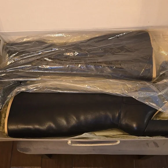 Marc Fisher Zimra Black Leather Tall Boots - Picture 10 of 10